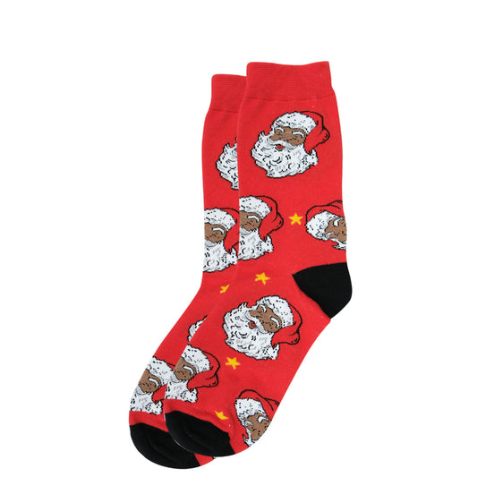 Christmas Novelty Socks (Red - Father Christmas) - One Size Fits Most