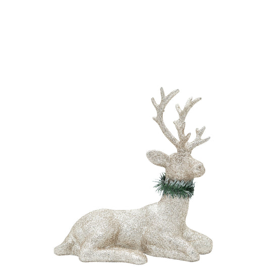 Christmas Reindeer Ornament (Shimmer) (Plastic) - 19 x 21cm