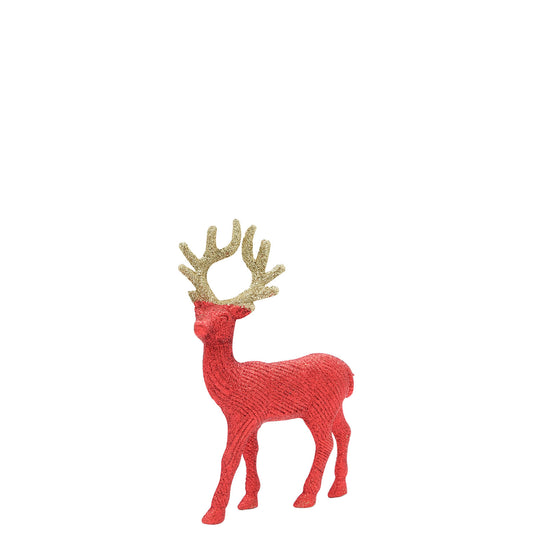 Christmas Reindeer Ornament (Red) (Plastic) - 13 x 20cm