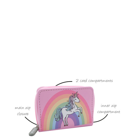 Soft PU Unicorn Wallet - 12.5 x 9cm