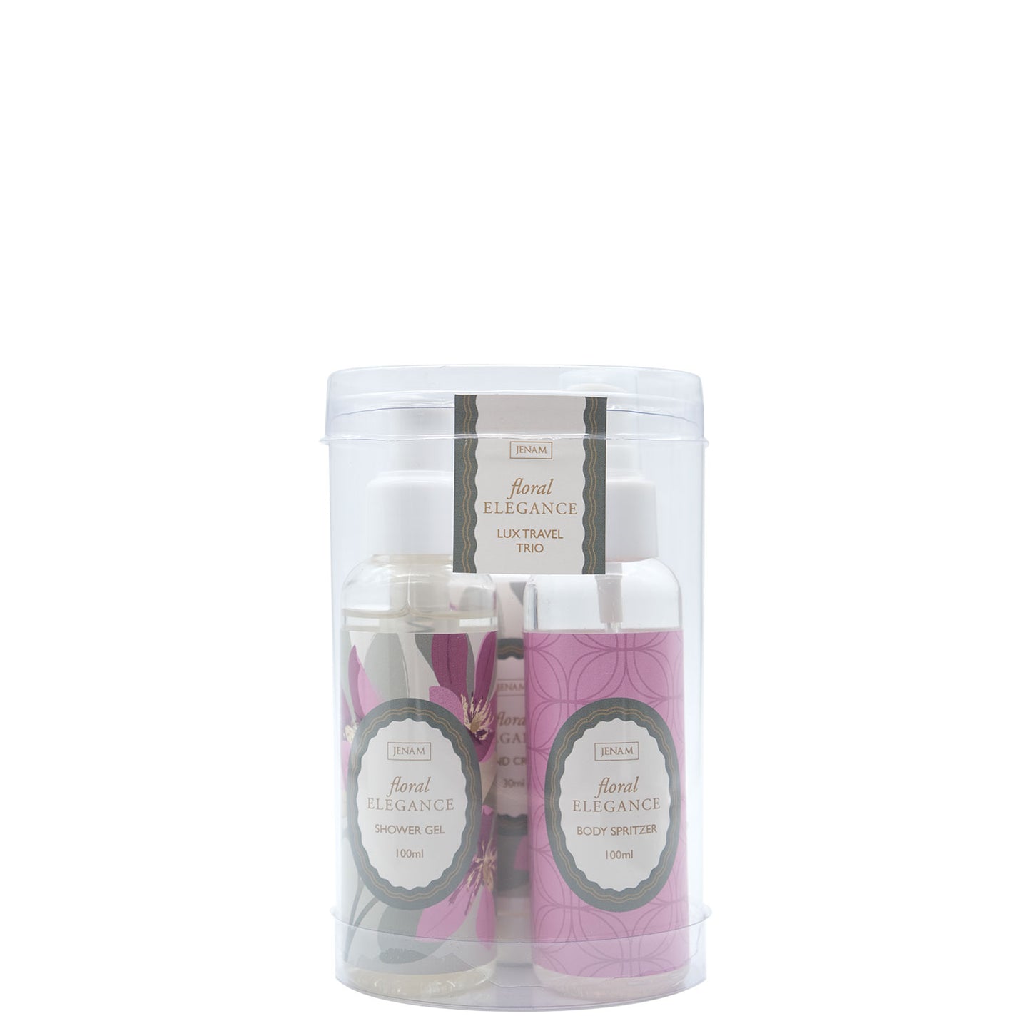 Floral Elegance Lux Travel Trio - 100ml Shower Gel, 100ml Body Spritzer & 30ml Hand Cream