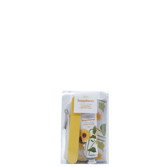 Sunflower Handbag Essentials - 30ml Hand Cream, Nail File & Keyring Coin Purse (13 x 8cm)