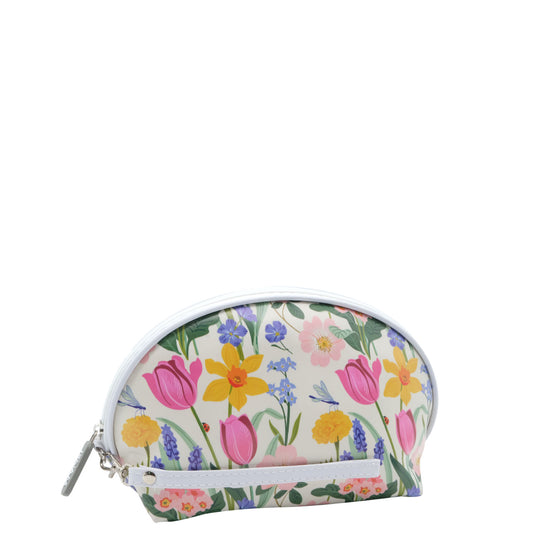 Time To Bloom Oval Cosmetic Bag - 19 x 7.5 x 13cm