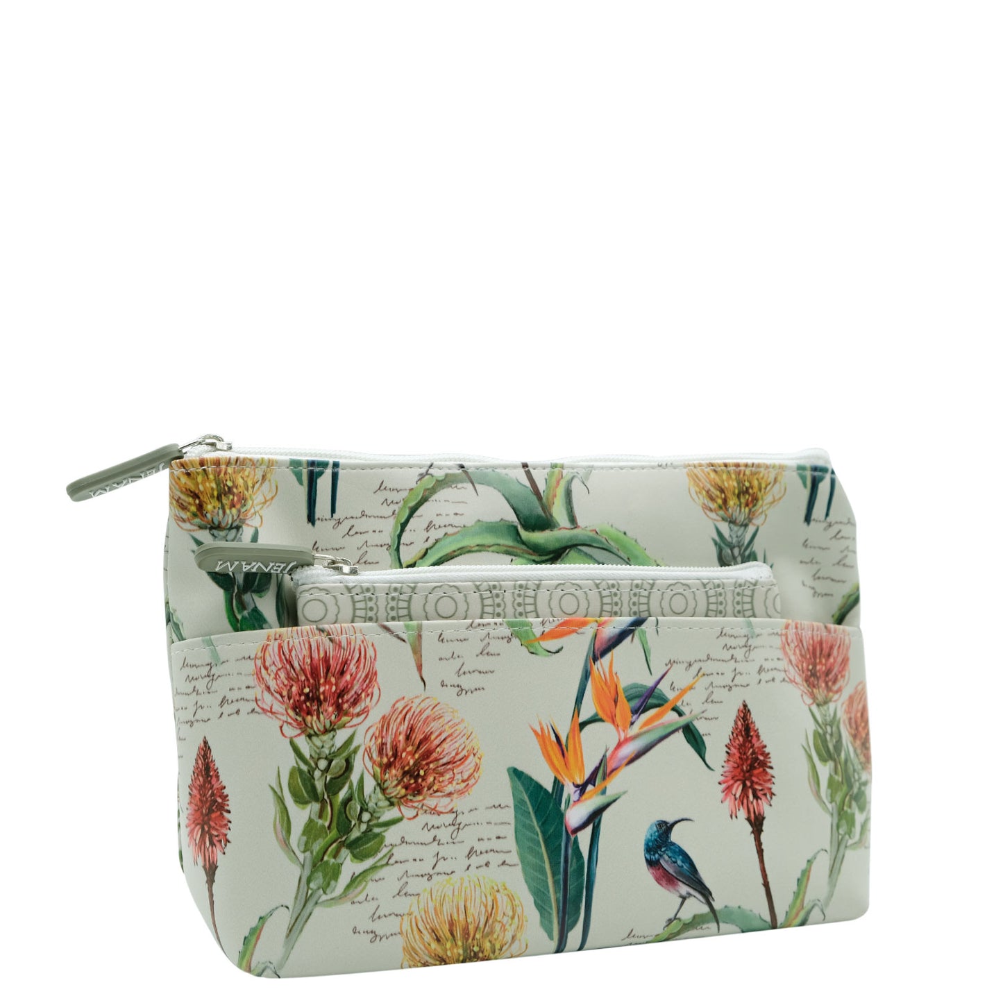 A South African Celebration Toiletry Bag Pocket Set (2pc) - 20 x 14 x 7cm & 15 x 11cm