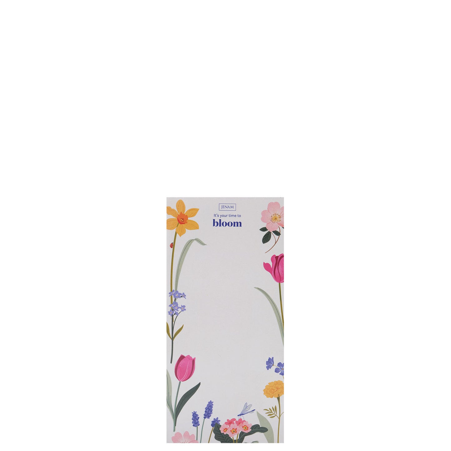 Time To Bloom Magnetic Memo Pad - 9.5 x 20cm