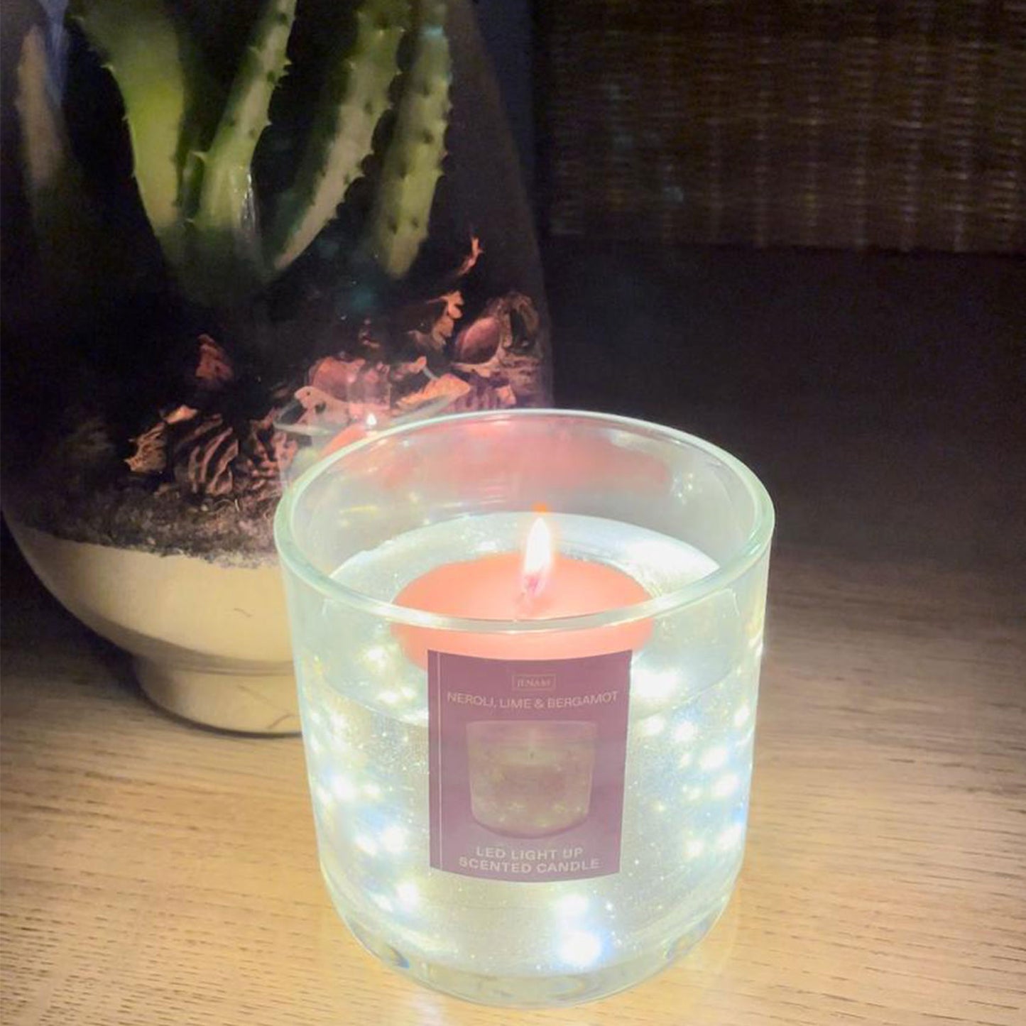 LED Light Up Candle (Silver) - 120g (9 x 10cm)