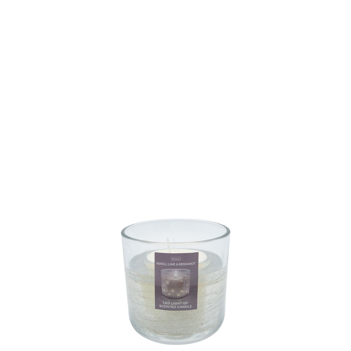 LED Light Up Candle (Silver) - 120g (9 x 10cm)