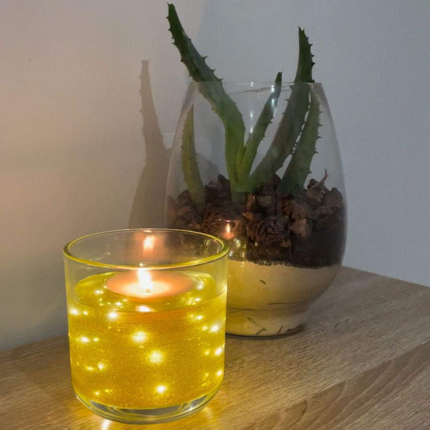 LED Light Up Candle (Gold) - 120g (9 x 10cm)