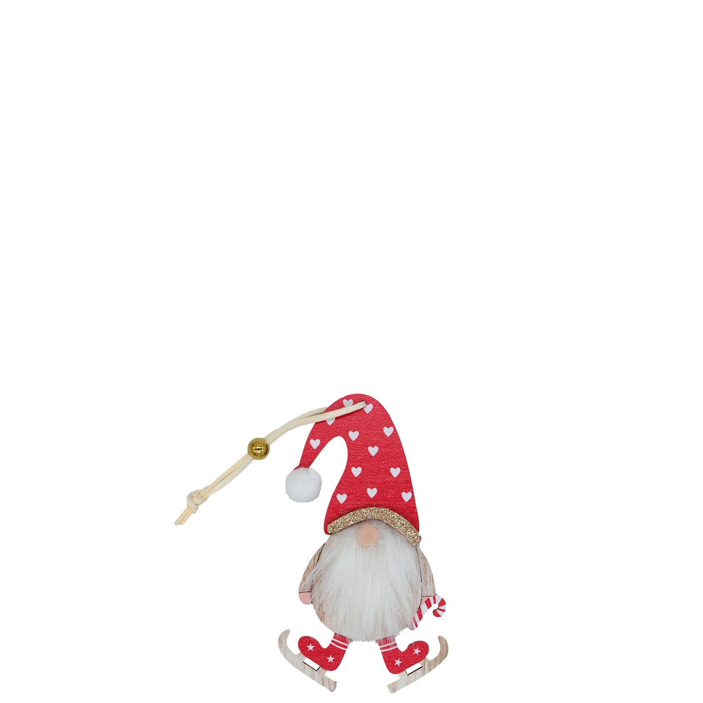 Christmas Gnome Ornament (Wooden) - 7 x 13cm