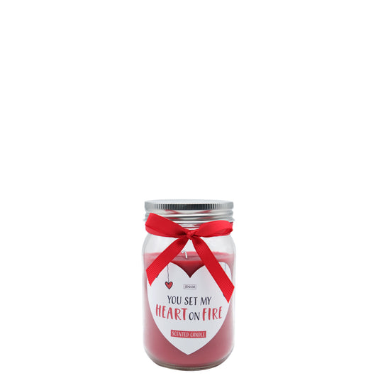 Valentine's Scented Candle (You Set My Heart On Fire) - 280g (7 x 12.5cm)