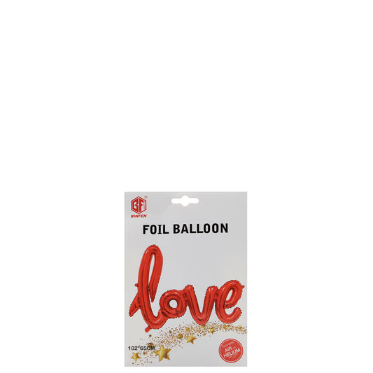 Valentine's Foil Balloon (Love) - 102 x 65cm