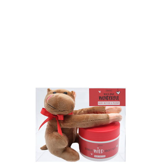 Valentine's Wild And Wonderful - Hippo Plush (13cm) & 250g Body Butter